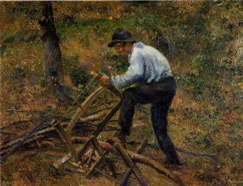 卡米耶 畢沙羅 Pere Melon Sawing Wood 卡米耶 畢沙羅 Pere Melon Sawing Wood